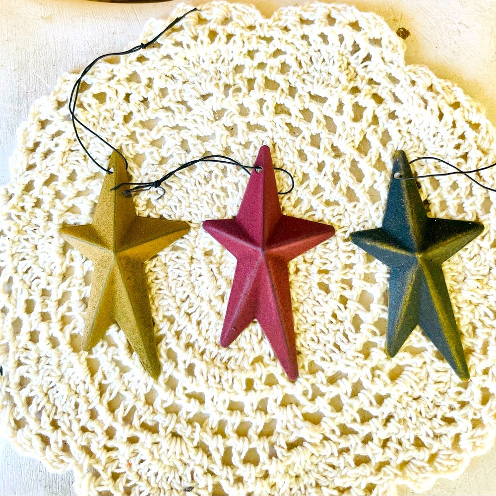 *Whimsical Mini Hanging Primitive Stars Set of 3